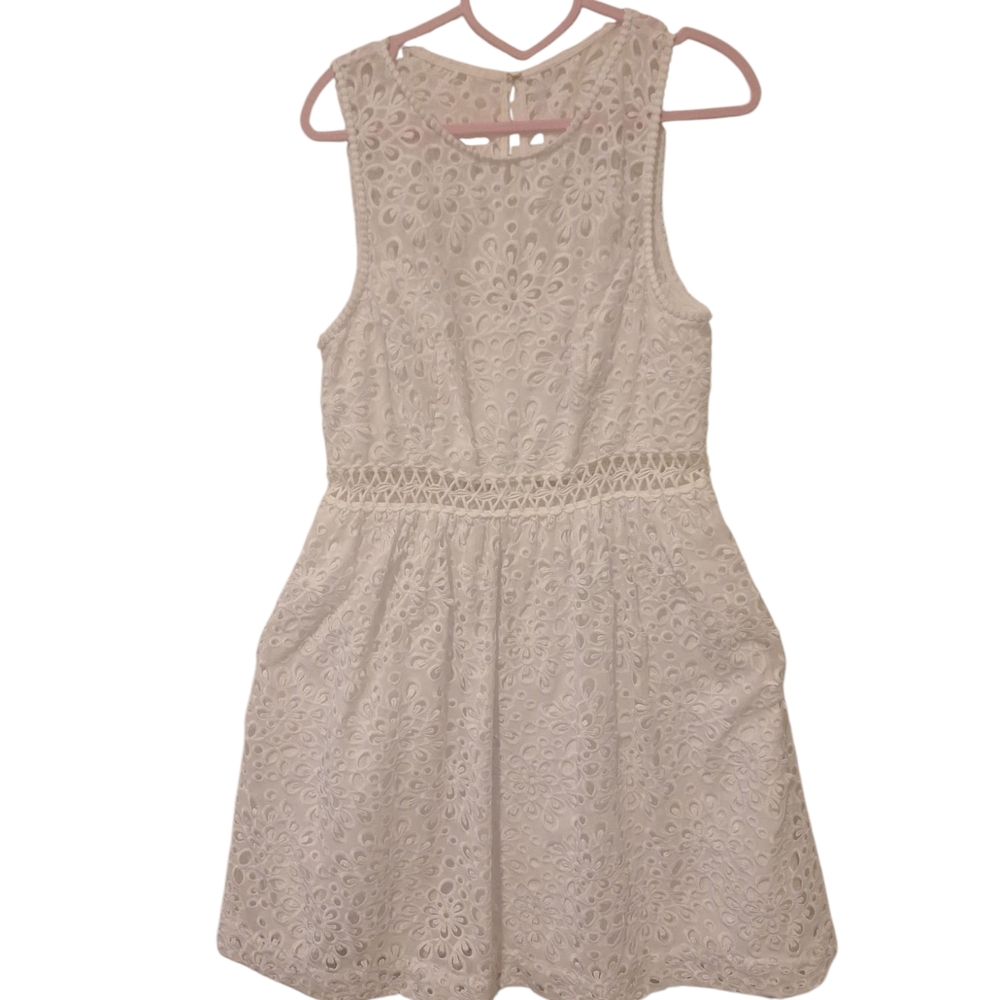 Lilly Pulitzer Tan Sleeveless Crew Neck Sundress